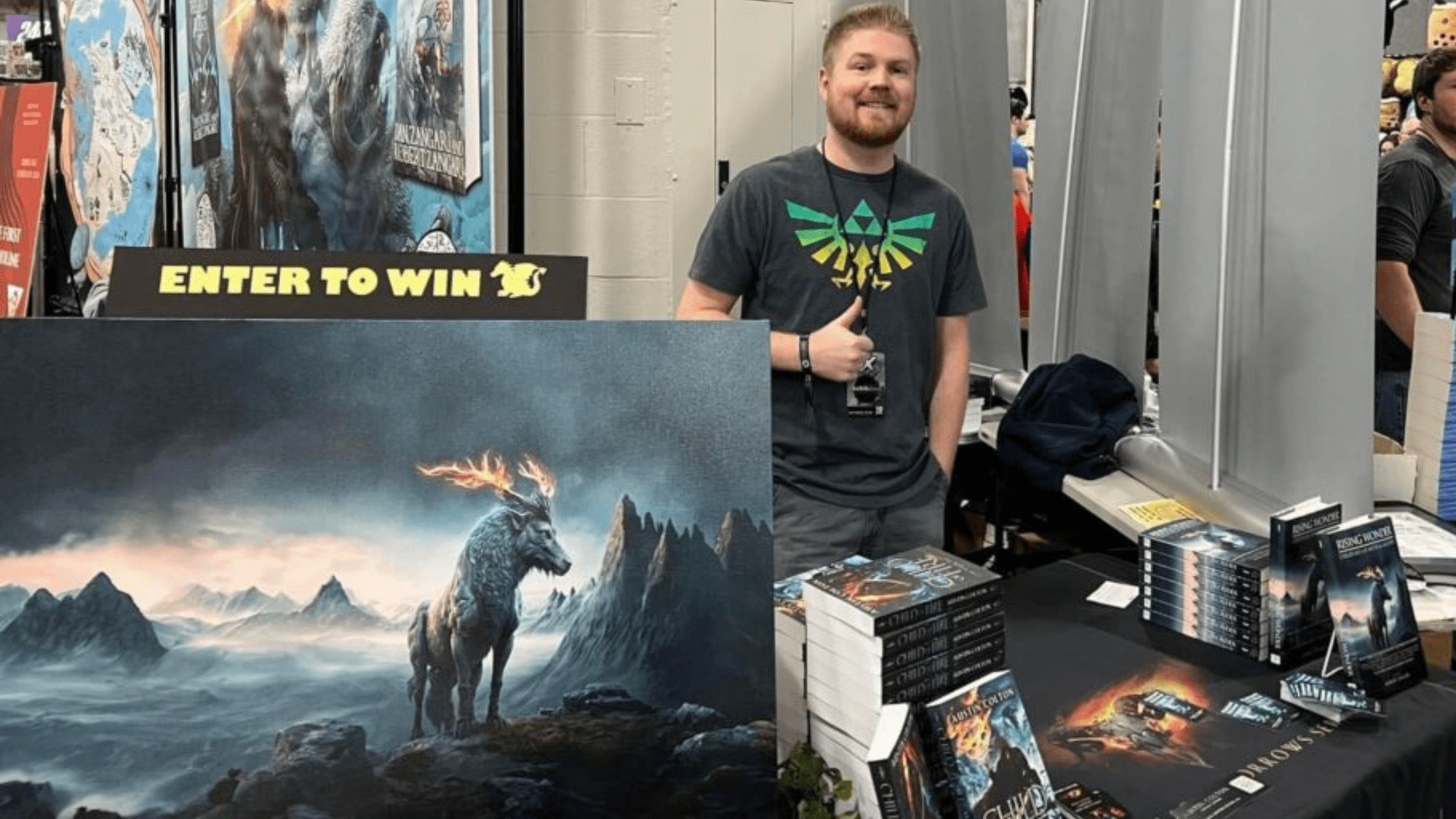 Austin Colton at his author booth FanX Salt Lake City 2023